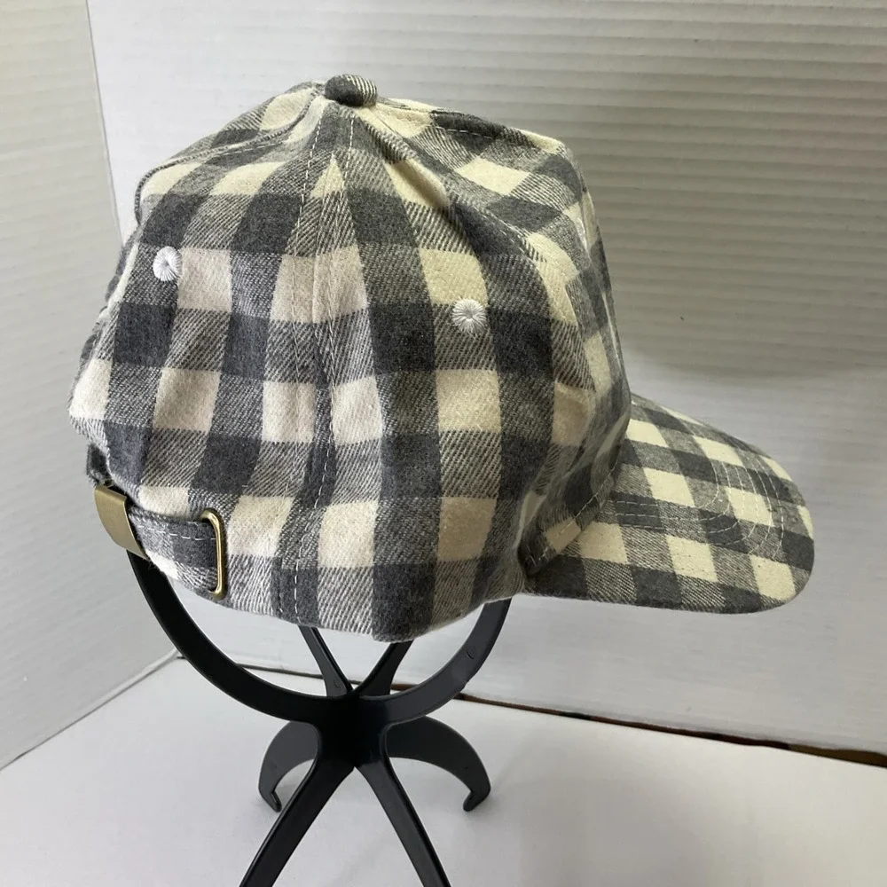 Cocus Pocus Buffalo Check Gray Plaid Adult‎ Strap Back Cap Hat